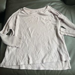 Light pink soft shirt with arm peep holes American Eagle